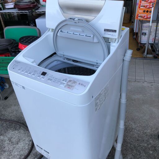 ２０１８年製　シャープ SHARP タテ型洗濯乾燥機(5.5kg) ゴールド系 ES-TX5B-N