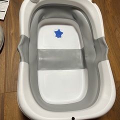 ベビーバス 折りたたみ ネットセット ベビー 新生児 赤ちゃん 赤ちゃんお風呂 沐浴 バス バスタブ 収納 柔らかい たらい ガーデニング 容器 シャワーヘッド スタンド 沐浴OK ちゃいなび アンジュスマイルの画像