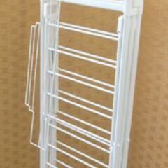 折りたたみ 軽量ランドリーラック 物干しスタンド キャスター付き  幅105×高さ154㎝ ホワイト 片手で簡単にたためてコンパクト大容量 札幌 北20条店の画像