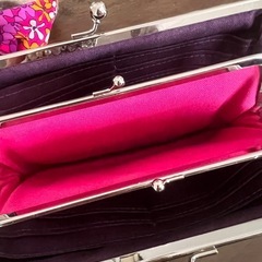 昭和レトロ　ハンドメイド　ハンドメイドバッグ　化粧ポーチ　レトロポップ　ヴィンテージ生地　レトロフラワー　長財布　ハンドメイドポーチ　雑貨　の画像