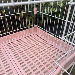 中古品ウサギケージ 犬 猫ケージ 小動物用 室内飼い 引き出しトイレ付 掃除簡単 の画像