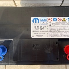 【中古バッテリー】フィアット500・MOPAR 純正 EFBバッテリー 12V 60Ah（アイドリングストップ対応）の画像