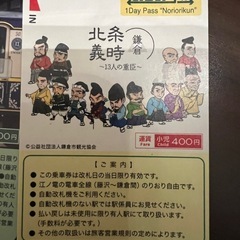 江ノ電　のりおりくん　大人2枚、小人1枚の画像