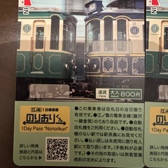 江ノ電　のりおりくん　大人2枚、小人1枚の画像