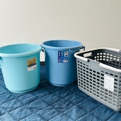 【現場作業・掃除用】バケツ＆ランドリーバスケットまとめ売り／中古の画像