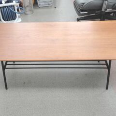 NOCE/ノーチェ センターテーブル 幅120㎝ ウォールナット天板 ローテーブル アイアン 棚付き 西岡店の画像