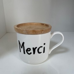 マグカップ　木製コースター付きの画像