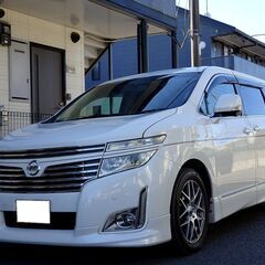 4WD 車検満タン エルグランド 350ハイウェイスターアーバンクロム レーダークルーズ 衝突軽減ブレーキ HDDナビ TV Bluetooth フリップダウンモニター アラウンドビューモニター 両側パワスラ パワーバックドア サンルーフ インテリキー HID ETCの画像