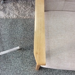 【シンプルなデザイン】 2人掛けソファ  2シーター　木枠フレーム　ソファ　ラブソファ 　木枠フレーム　：ベージュの画像