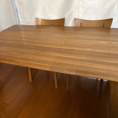 天然木 ダイニングテーブル の画像