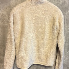 ユニクロ ファーリーフリースフルジップジャケット ホワイト Sサイズの画像