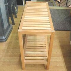 フランフラン オープンシェルフ 2段 幅65㎝ 高さ49㎝ ミン シェルフ ワイド SS ナチュラル 棚 収納 西岡店の画像