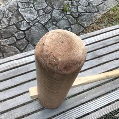 お正月　餅つき　石臼　台　杵の画像