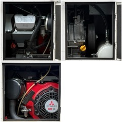 ◯精和産業 エンジンコンプレッサー セイワ SEIWA SCPE-22GLS ガソリン セル付き 塗装 出張作業用 現場型 防音型 中古品■ジモティ姫路の画像