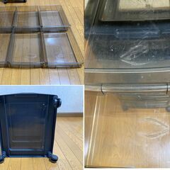 【中古/長期保管品/お引取り限定】■6段収納ケース■キャスター付き■ブラック■プラスチック製■の画像