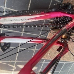 自転車　クロスバイク　通勤　通学キャノンデール　赤の画像