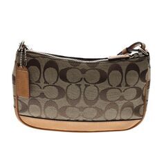 【美品】COACH コーチ アクセサリーポーチ ミニハンドバッグ シグネチャーの画像
