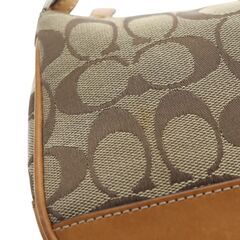 【美品】COACH コーチ アクセサリーポーチ ミニハンドバッグ シグネチャーの画像
