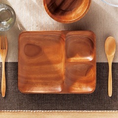 お値下げ✨美品✨ニトリ　アカシアランチプレート3枚の画像