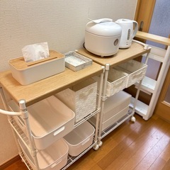 値下げしてます⭕️【まとめ売り】ワゴンラック、棚の画像