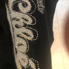 シーバイクロエ　素敵なフロントジップカーディガン　黒の画像