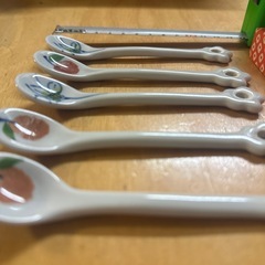 未使用　陶器スプーン　5本セットの画像