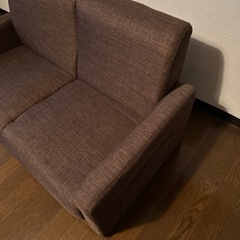 ソファ　ブラウン　2人掛け　ソファーの画像