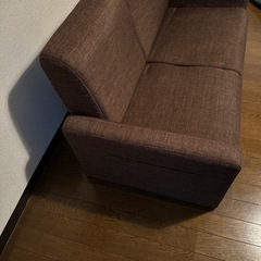 ソファ　ブラウン　2人掛け　ソファーの画像
