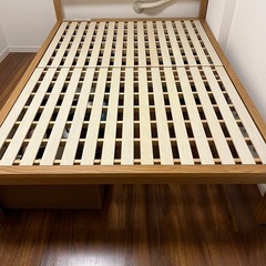 無印良品ダブルベッド(収納引出し2個付き)の画像