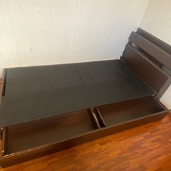 収納付き　シングルベットフレームの画像