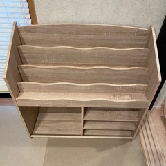 表紙が見える キッズ 本棚 絵本棚 ラック　おもちゃ収納   の画像