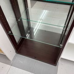 ★リユースのサカイ千葉中央店★  コレクションケース ブラウン H150×D30×W60 クリーニング済み TC5762の画像