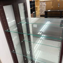 ★リユースのサカイ千葉中央店★  コレクションケース ブラウン H150×D30×W60 クリーニング済み TC5762の画像