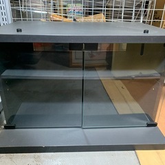 ★一つ500円★お買い得！ テレビ台・ウッド・ブラック ガラス戸・寸法は現物にてご確認ください。の画像