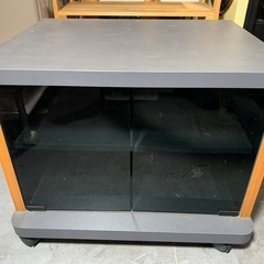 ★一つ500円★お買い得！ テレビ台・ウッド・ブラック ガラス戸・寸法は現物にてご確認ください。の画像