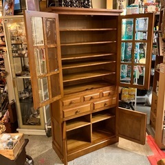 北海道民芸家具 食器棚【F01025】の画像