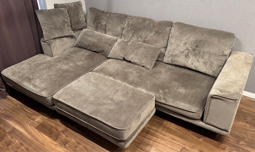 【引取限定】定価10.8万 タンスのゲン コーデュロイ カウチソファ 3人掛け 引取限定】定価10.8万 タンスのゲン コーデュロイ カウチソファ 3人