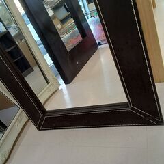 リユースのサカイ栃木店★ジモティ割あり★ IKEA 全身鏡 ブラック W60×D2×H140.5 クリーニング済み TC11955の画像