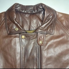 Coach 本革(羊)ブラウンジャケット LLサイズの画像