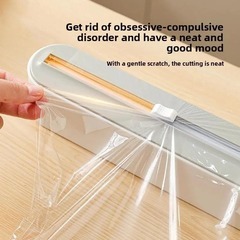 ラップカッター 食品用 ラップディスペンサー ホワイト グレーの画像