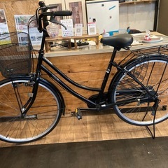 【カゴ新品！】シングルギア　26インチ自転車　ブラックの画像