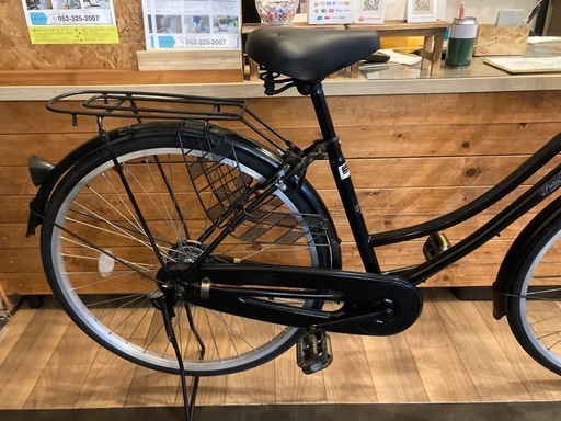 【カゴ新品！】シングルギア　26インチ自転車　ブラック