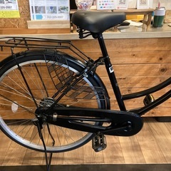 【カゴ新品！】シングルギア　26インチ自転車　ブラックの画像