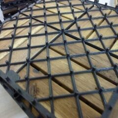 未使用/新品　アウトレット　［27枚］アカシア天然木 ウッドパネル 27枚 セット 高耐久 30×30cm ジョイント式 ウッドタイルの画像