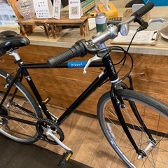 【momentum iNeed S -1後輪タイヤ・チェーン新品！】アルミホイール　6段変速　700×28cクロスバイク　ブラック　の画像