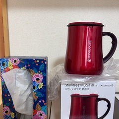 新品★ステンレスマグカップ　蓋付きの画像