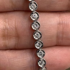Pt900 テニスブレスレット　2ct 12.7g 約18.5cmの画像