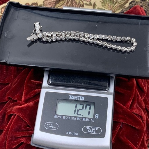 Pt900 テニスブレスレット　2ct 12.7g 約18.5cm