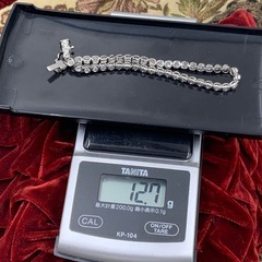Pt900 テニスブレスレット　2ct 12.7g 約18.5cmの画像