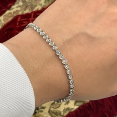 Pt900 テニスブレスレット　2ct 12.7g 約18.5cmの画像